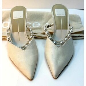 Dolce Vita Kanika Pearl Mid Heels Vanilla Pearls Size 5 NWT and BOX